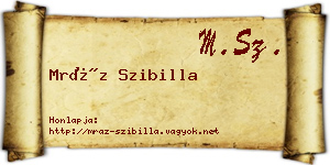 Mráz Szibilla névjegykártya
